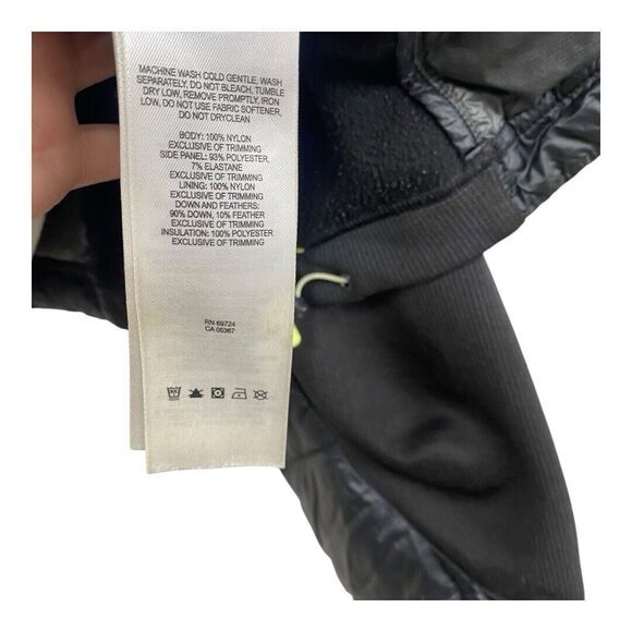 Mountain Hardwear Women’s Zonal Down Puffer Jacket Black Stretch Panel Size S - Picture 10 of 15